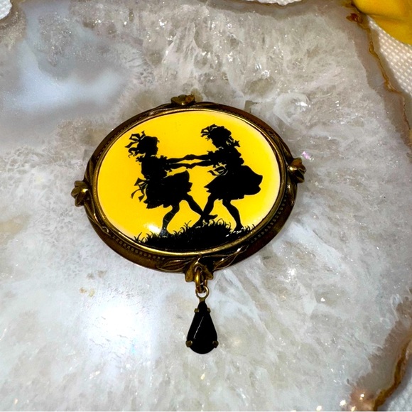 Vintage Two Women San Francisco Silhouette Brooch - Picture 2 of 6